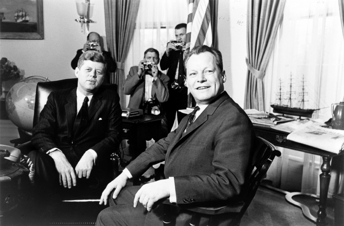 Kennedy with German chancellor