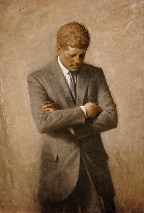 Kennedy with his head down